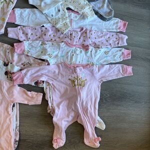 Pink Baby One Piece with Crown Design